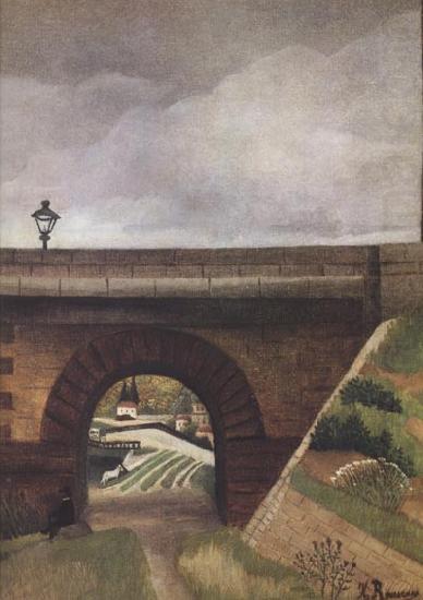 View from an Arch of the Bridge of Sevres, Henri Rousseau